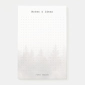 Personalized Misty forest Grid, modern masculine Post-it® Notes (Voorkant)