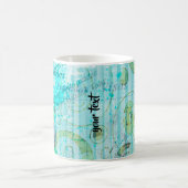 Personalized Mixed Media Coffee Mug in Blue/Green Koffiemok (Center)
