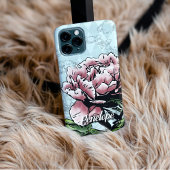 Personalized Mixed Media Peony - Phone Case iPhone Hoesje