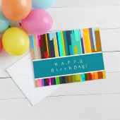 Personalized Modern Abstract Art Birthday Postcard Briefkaart