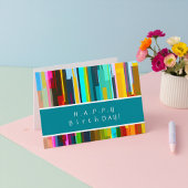 Personalized Modern Abstract Art Birthday Postcard Briefkaart