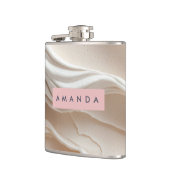 Personalized Modern Abstract Cream Swirl Heupfles (Links)