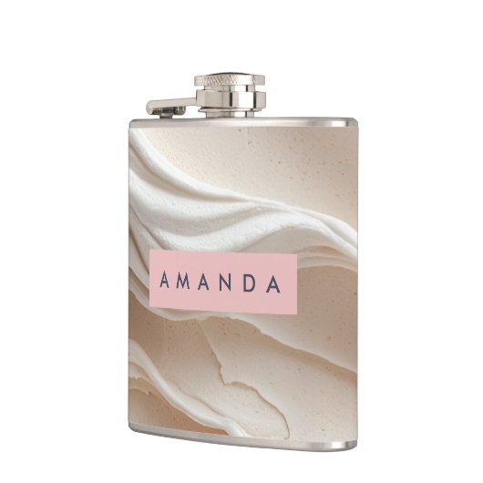 Personalized Modern Abstract Cream Swirl Heupfles (Links)