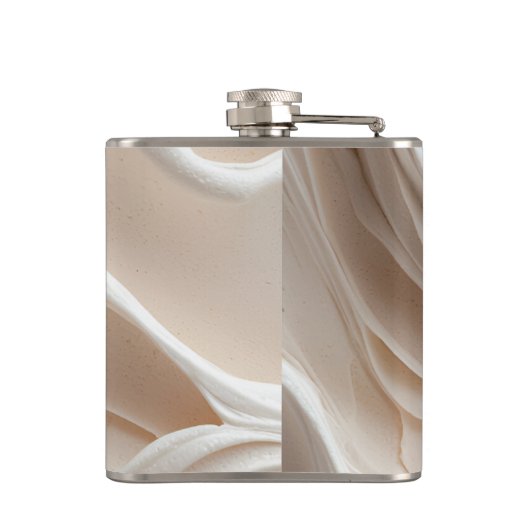 Personalized Modern Abstract Cream Swirl Heupfles (Achterkant)