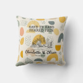 Personalized Modern Abstract Skyline Couple Pillow Kussen (Achterkant)