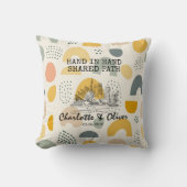 Personalized Modern Abstract Skyline Couple Pillow Kussen (Voorkant)