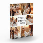Personalized Modern Best Mom Ever Photo Collage Fotoblokken (Links)