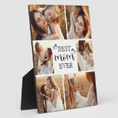 Personalized Modern Best Mom Ever Photo Collage Fotoplaat (Zijkant)