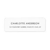 Personalized Modern black and white Etiket (Voorkant)