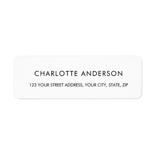 Personalized Modern black and white Etiket (Voorkant)