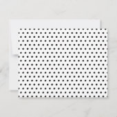 Personalized Modern Black Polka Dots & Heart Notitiekaartje (Achterkant)