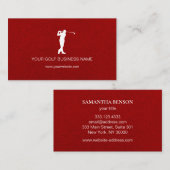 Personalized Modern Black Professional Golf Busine Visitekaartje (Voorkant / Achterkant)