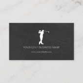 Personalized Modern Black Professional Golf Visitekaartje (Voorkant)