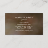 Personalized Modern Black Professional Golf Visitekaartje (Achterkant)