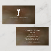 Personalized Modern Black Professional Golf Visitekaartje (Voorkant / Achterkant)