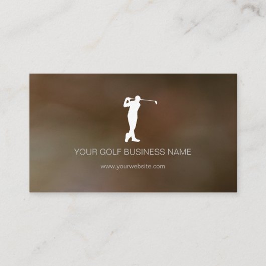 Personalized Modern Black Professional Golf Visitekaartje (Voorkant)