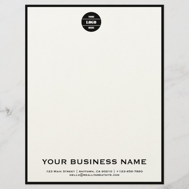 Personalized Modern Business Logo Letterhead  Briefhoofd (Voorkant)