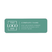Personalized Modern Business Logo Return Address Etiket (Voorkant)