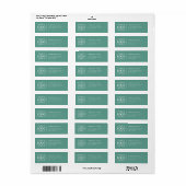 Personalized Modern Business Logo Return Address Etiket (Full Sheet)
