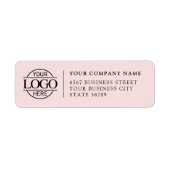 Personalized Modern Business Logo Return Address Etiket (Voorkant)