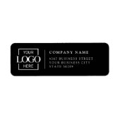 Personalized Modern Business Logo Return Address Etiket (Voorkant)