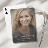 Personalized Modern Celebration of Life Funeral Pokerkaarten