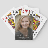 Personalized Modern Celebration of Life Funeral Pokerkaarten (Achterkant)