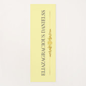 Personalized Modern Classic Cream Black with Name Yogamat (Voorkant)