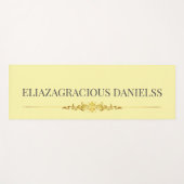 Personalized Modern Classic Cream Black with Name Yogamat (Voorkant (horizontaal))