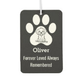 Personalized Modern Cute Dog Paw Forever Loved Pet Luchtverfrisser (Voorkant)