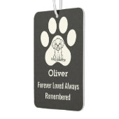 Personalized Modern Cute Dog Paw Forever Loved Pet Luchtverfrisser (Links)