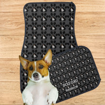 Personalized Modern Dog Dad Paw Print Classic Grey