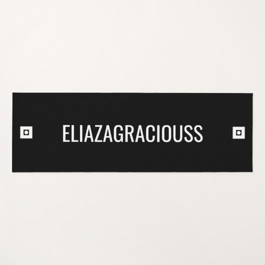 Personalized Modern Elegant Cute Bold Name Gift Yogamat (Voorkant (horizontaal))