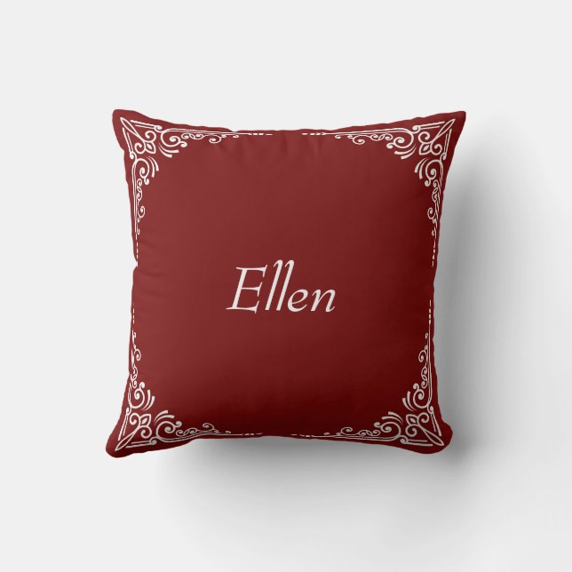 Personalized Modern Elegant Typography Name  Kussen (Achterkant)