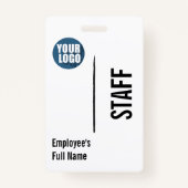 Personalized Modern Employee Logo  Badge (Voorkant)