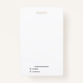 Personalized Modern Employee Logo  Badge (Achterkant)