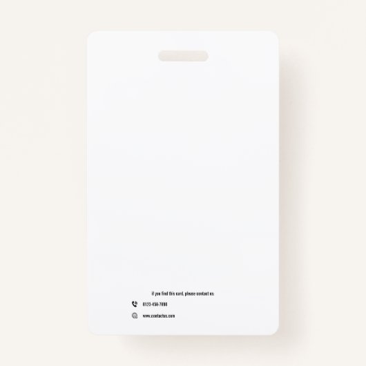 Personalized Modern Employee Logo  Badge (Achterkant)