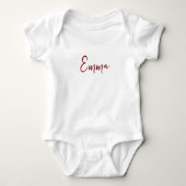 Personalized Modern First Name Baby Bodysuit (Voorkant)