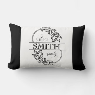  Personalized Modern Floral Family Name Monogram Kussen