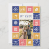 Personalized Modern Hand-Drawn Colorful New Year Feestdagenkaart (Voorkant)