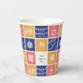 Personalized Modern Hand-Drawn Colorful New Year Papieren Bekers (Links)