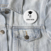 Personalized Modern Hat and Tassel Graduation Ronde Button 5,7 Cm (In situ)