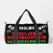 Personalized modern letters Red Black Green Teens Plunjezak (Voorkant)