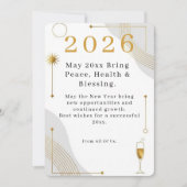 Personalized Modern Minimalist Business New Year Feestdagenkaart (Voorkant)