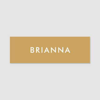 Personalized Modern Minimalist Gold Professional Naamplaatje