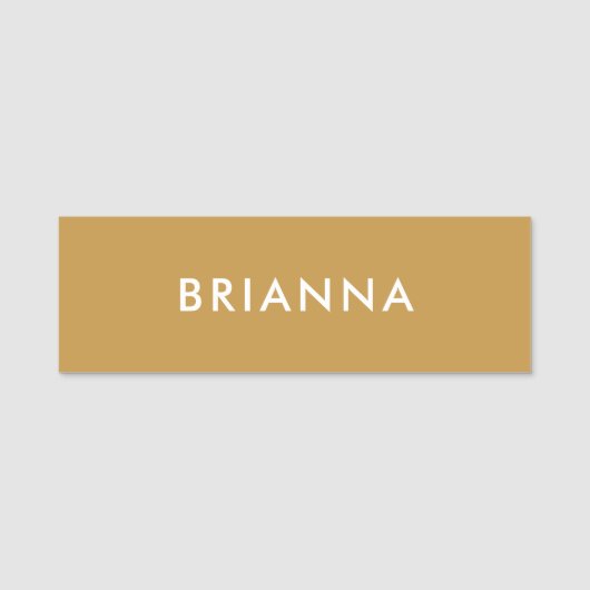 Personalized Modern Minimalist Gold Professional Naamplaatje (Voorkant)