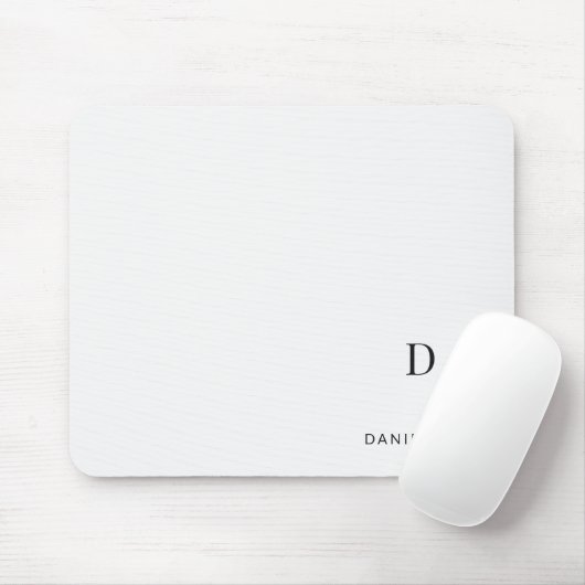 Personalized Modern Minimalist Initial Name Muismat (Met muis)