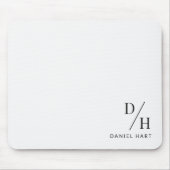 Personalized Modern Minimalist Initial Name Muismat (Voorkant)