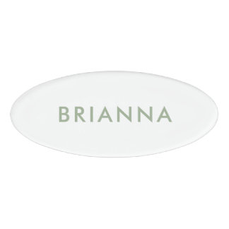 Personalized modern minimalist sage green employee naambadge