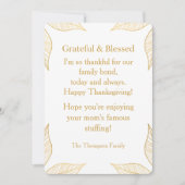 Personalized Modern Minimalist Thanksgiving Feestdagenkaart (Voorkant)